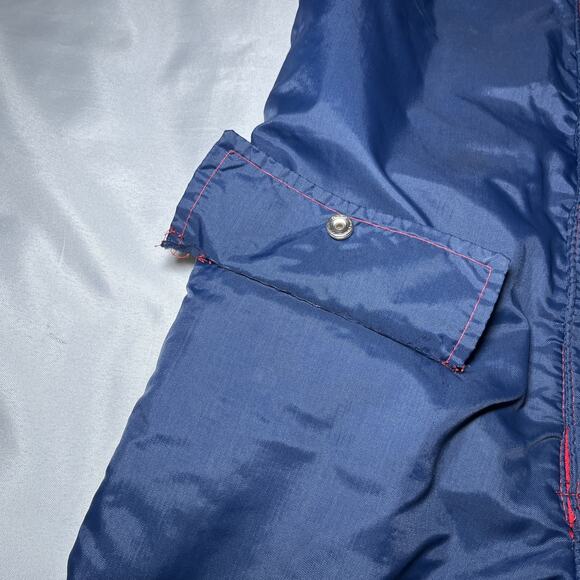 Vintage Polaris Men's Snowpant Bibs Size S Blue Red 70s Snowmobiling **READ** - Picture 9 of 12